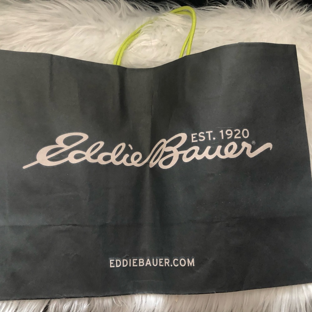 EDDIE BAUER Paper Bag with Neon Fabric Handles